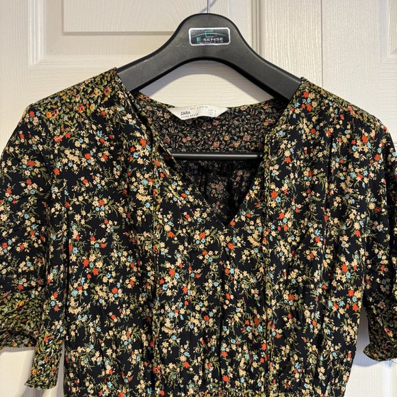 Zara Floral Pattern Mini dress, size M - Picture 3 of 4